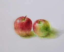 りんごを描く