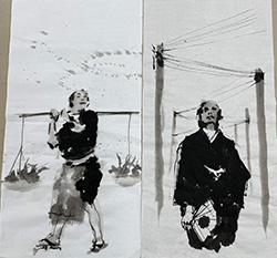 侍と町人を描く