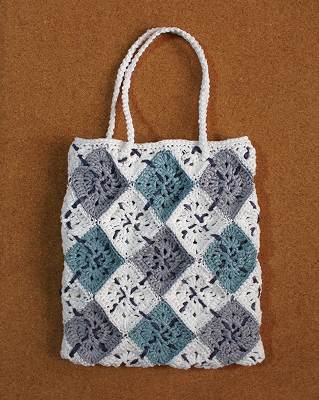 marshellさんのニット教室〜アーガイル柄のバッグ 菱形モチーフで作る〜