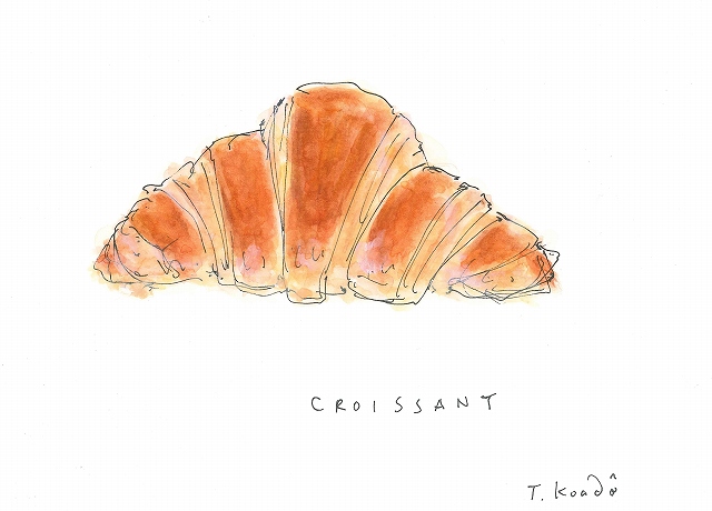 【体験】フレンチスケッチ〜ペン・水彩〜 クロワッサンを描く