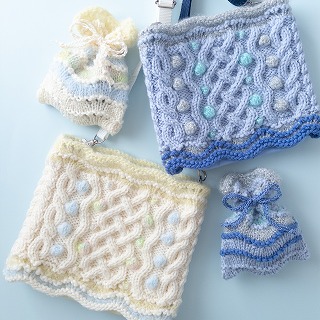 素材を楽しむ、アラン模様のサコッシュ