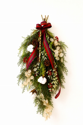 12/2 お生花で作るクリスマス・スワッグ