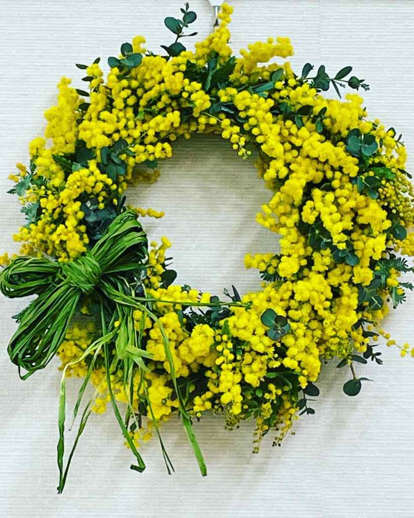 3/6 春を彩る、ミモザのリースづくり