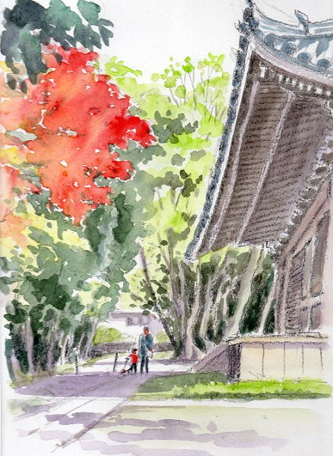 9/12 早描きスケッチ 〜妙興寺(一宮)〜
