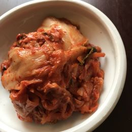 手作りの白菜キムチ